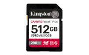 Image de Kingston Technology 512GB Canvas React Plus SDXC UHS-II 280R/150W U3 V60 for Full HD/4K (SDR2V6/512GB)