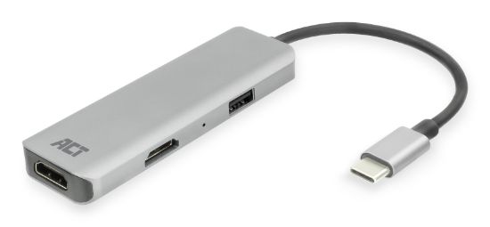 Image de ACT Adaptateur multiport USB-C 4K pour 2 moniteurs HDMI, port de données USB-A (AC7013)