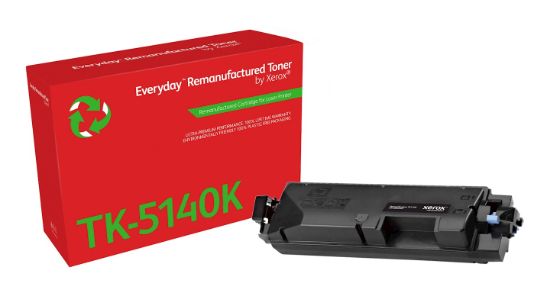 Image de Toner remanufacturé Noir Everyday™ de Xerox compatible avec Kyocera TK-5140K, Capacité standard (006R04801)