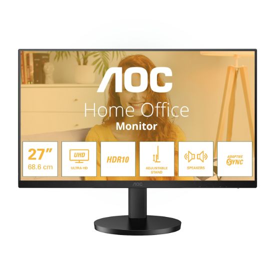 Image de AOC écran plat de PC 68,6 cm (27") 3840 x 2160 pixels 4K Ultra HD LED Noir (U27B3AF)