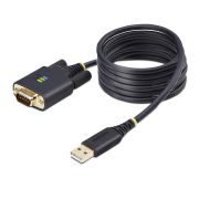 Image de StarTech.com Câble USB vers Série de 2m, Rétention COM, Vis/Écrous Interchangeables, Câble Adaptateur USB vers Série, USB-A vers DB9 RS232, FTDI IC, Protection ESD, Win ... (1P6FFC-USB-SERIAL)
