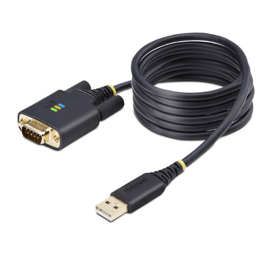 Image de StarTech.com Câble USB vers Série de 2m, Rétention COM, Vis/Écrous Interchangeables, Câble Adaptateur USB vers Série, USB-A vers DB9 RS232, FTDI IC, Protection ESD, Win ... (1P6FFC-USB-SERIAL)