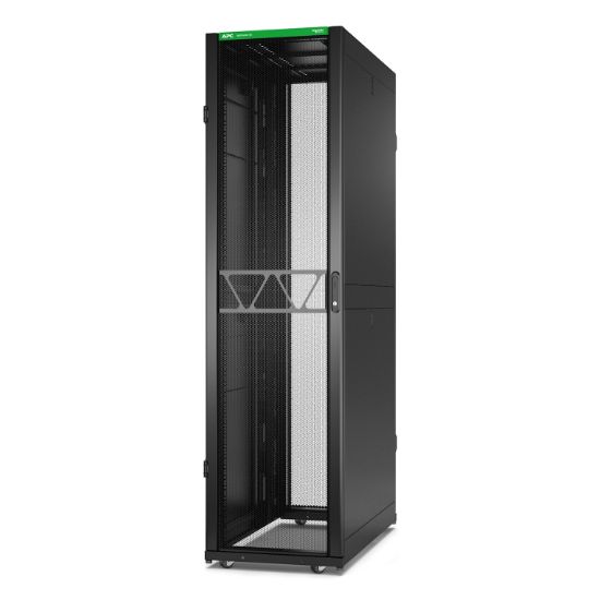 Image de APC Rack Netshelter SX Server, 2e génération, 48U, 2 258H x 600L x 1 200D mm, avec panneaux latéraux, noir (AR3307B2)