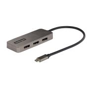 Image de StarTech.com Adaptateur Multi-Moniteur USB-C 3 ports, Hub USB-C vers 3x DP 1.4 MST, Splitter 4K 60Hz DP pour PC, HDR, Câble Extra-Long (MST14CD123DP)