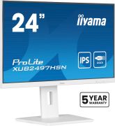 Image de iiyama ProLite écran plat de PC 60,5 cm (23.8") 1920 x 1080 pixels Full HD LED Blanc (XUB2497HSN-W2)