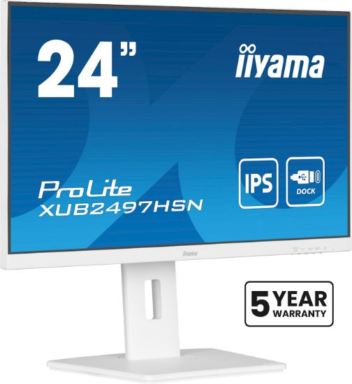 Image de iiyama ProLite écran plat de PC 60,5 cm (23.8") 1920 x 1080 pixels Full HD LED Blanc (XUB2497HSN-W2)