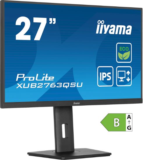 Image de iiyama ProLite écran plat de PC 68,6 cm (27") 2560 x 1440 pixels Quad HD LED Noir (XUB2763QSU-B1)