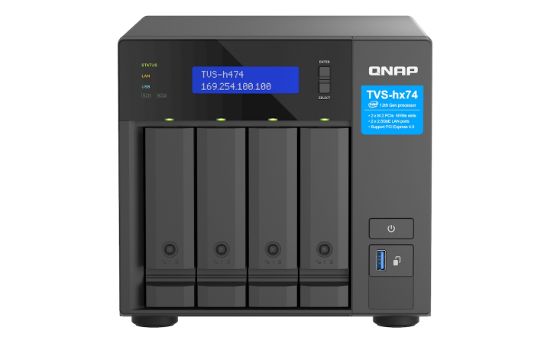 Image de QNAP TVS-H474 NAS Tower Intel® Pentium® G7400 8 Go DDR4 0 To QuTS hero Noir (TVS-H474-PT-8G)