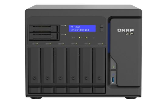 Image de QNAP TS-h886 NAS Tower Intel® Xeon® D D-1602 8 Go DDR4 0 To QuTS hero Noir (TS-H886-D1602-8G)