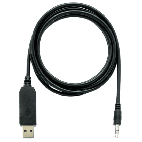Image de QNAP câble audio 1,8 m 3,5mm USB Noir (CAB-CONSOLE-UPJ-1M8)