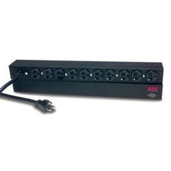 Image de APC Rack PDU, Basic, 1U, 20A, 120V unité de distribution d'énergie Noir (AP9563)