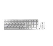 Image de CHERRY DW 9100 SLIM clavier Souris incluse Universel RF sans fil + Bluetooth AZERTY Belge Argent (JD-9100BE-1)