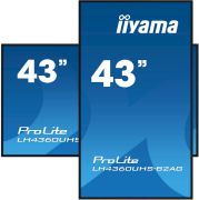 Image de iiyama Écran d'affichage dynamique Carte A numérique 108 cm (42.5") LED Wifi 500 cd/m² 4K Ultra HD Noir Intégré dans le processeur Android 11 24/7 (LH4360UHS-B2AG)