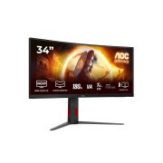 Image de AOC G4 écran plat de PC 86,4 cm (34") 3440 x 1440 pixels Wide Quad HD LED Noir, Rouge (CU34G4)