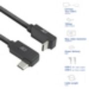 Image de ACT Câble USB 3.0 10 Gbit/s 60 W USB Type-C (coudé vers la gauche/droite) vers USB Type-C (coudé vers le haut/bas), 2 mètre (AC7482)