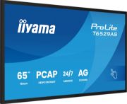 Image de iiyama Écran d'affichage dynamique Écran plat interactif 163,8 cm (64.5") LED Wifi 500 cd/m² 4K Ultra HD Noir Écran tactile Intégré dans le processeur Android 24/7 (T6529AS-B1AG)