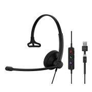 Image de EPOS Écouteur et casque Avec fil Arceau Bureau/Centre d'appels USB Type-C / USB Type-A Noir (1001419)
