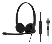 Image de EPOS IMPACT 100 Casque Avec fil Arceau Bureau/Centre d'appels USB Type-C / USB Type-A Noir (1001420)