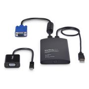 Image de StarTech.com Adaptateur de PC Portable pour Crash Cart, Console KVM USB/VGA/Mini DisplayPort, Transfert de Fichiers et Capture Vidéo, Conforme TAA (NOTECONS02-VGA-MDP)