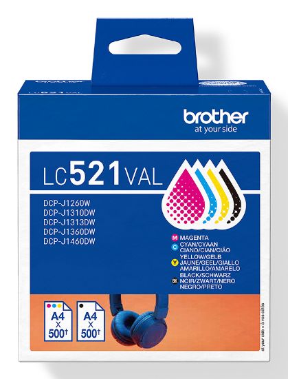 Image de Brother Cartouche d'encre originale de - multipack (LC521VAL)