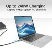 Image de ACT Câble USB4 80 Gbps Thunderbolt 5 240 W USB Type-C, certifié USB-IF, 1,5 mètre (AC7452)