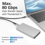 Image de ACT Câble USB4 80 Gbps Thunderbolt 5 240 W USB Type-C, certifié USB-IF, 1,5 mètre (AC7452)