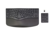 Image de HP 960 Ergonomic Wireless Keyboard clavier Maison RF sans fil + Bluetooth AZERTY Belge Noir (7E755AA#AC0)