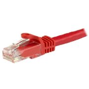 Image de StarTech.com Cordon de raccordement UTP CAT6 (1,5 m) sans crochet - Câble patch RJ45 - Rouge (N6PATC150CMRD)