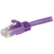 Image de StarTech.com Cordon de raccordement UTP CAT6 (1,5 m) sans crochet - Câble patch RJ45 - Violet (N6PATC150CMPL)