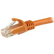 Image de StarTech.com Cordon de raccordement UTP CAT6 (1,5 m) sans crochet - Câble patch RJ45 - Orange (N6PATC150CMOR)