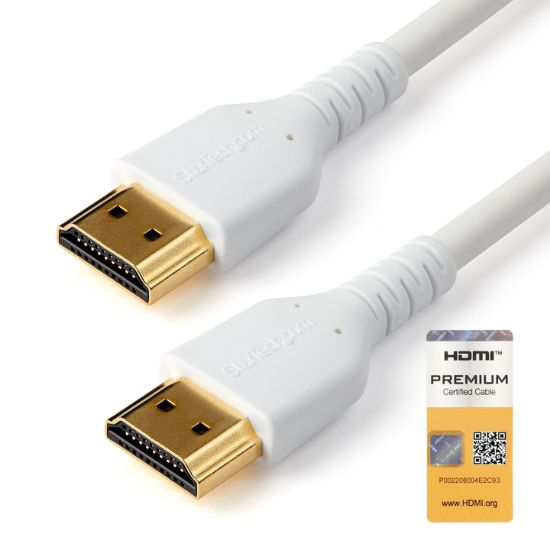 Image de StarTech.com Câble HDMI de haute vitesse avec Ethernet de 2 m - 4K 60 Hz - Premium (RHDMM2MPW)