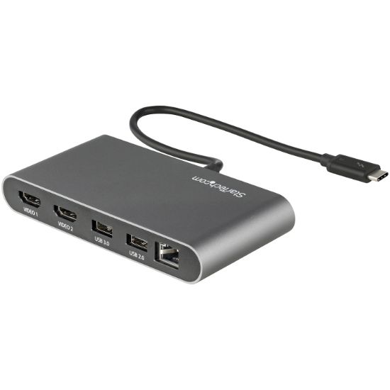 Image de StarTech.com Mini Dock Thunderbolt 3 - Station d'Accueil Portable pour Deux Écrans avec HDMI 4K 60Hz, 2 x Hub USB-A (3.0/2.0), GbE - Câble de 28 cm - Adaptateur Multiport TB3 ... (TB3DKM2HDL)