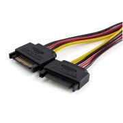 Image de StarTech.com Répartiteur d'adaptateur alimentation SATA vers LP4 - Câble LP4 à 4 broches vers Y double périphérique SATA - Gaine PVC - Fil 18 AWG (DSATPMOLP4)