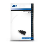 Image de ACT changeur de genre de câble USB-A USB-C Noir (AC7355)