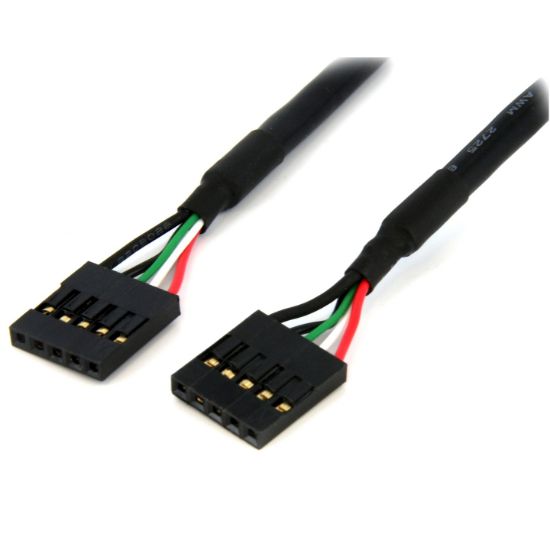 Image de StarTech.com Connecteur USB Interne Carte Mère 5 Broches - Câble VDG Carte Mère 5 pin - Connecteur USB 2.0 Interne - Câble d'Extension pour Port Carte Mère - F/F (USBINT5PIN12)