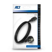 Image de ACT câble électrique Noir 2 m Prise d'alimentation type F Coupleur C13 (AC3305)