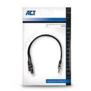 Image de ACT câble audio 0,15 m 3,5mm 2 x 3.5mm Noir (AC3620)