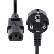Image de StarTech.com Cordon d'Alimentation PC de 1m - Câble Alimentation, 18AWG, 10A 250V - Cordon d'Alimentation pour Ordinateur Schuko UE vers C13 - Câble Alimentation TV/mo ... (713E-1M-POWER-CORD)