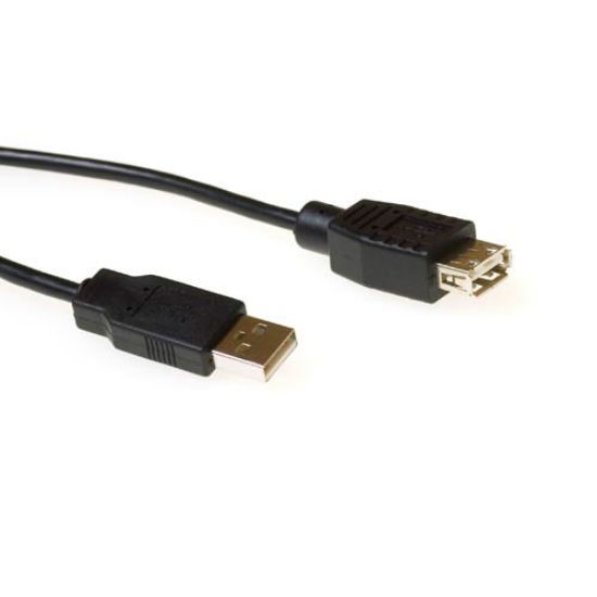 Image de ACT USB 2.0 extension cable, 5.0m, Type A - A, Black câble USB 5 m USB A Noir (SB2250)