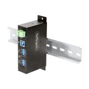 Image de StarTech.com Hub USB 3.0 4 Ports avec 4x USB-A, Boîtier Industriel en Métal, Hub USB 4 ports avec Protection ESD, Montage Mural, sur Table ou sur Rail, USB 3.0/3.1/3. ... (5G4AINDRM-USB-A-HUB)