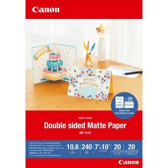 Image de Canon Papier mat recto verso MP-101D, 18 × 25 cm, 20 feuilles (4076C006)