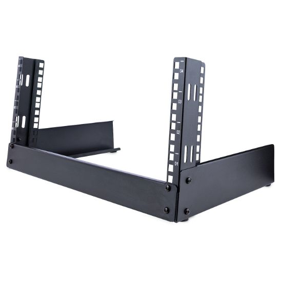Image de StarTech.com Rack 4U 19" à Cadre Ouvert - Rack Réseau Autoportant à 2 Montants pour Panneaux de Brassage/Données/Matériel Audiovisuel/IT/Communication/Studio/Bureau, Capacité de 42 ... (RK4OD)
