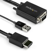 Image de StarTech.com Câble adaptateur VGA vers HDMI - 2 m - 1080p - Audio USB - Alimenté par USB (VGA2HDMM2M)