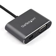 Image de StarTech.com Adaptateur multiport USB-C vers Mini DisplayPort ou VGA - Adaptateur vidéo 2-en-1 - 4K 60 Hz (CDP2MDPVGA)