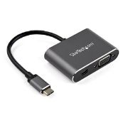 Image de StarTech.com Adaptateur multiport USB-C vers Mini DisplayPort ou VGA - Adaptateur vidéo 2-en-1 - 4K 60 Hz (CDP2MDPVGA)
