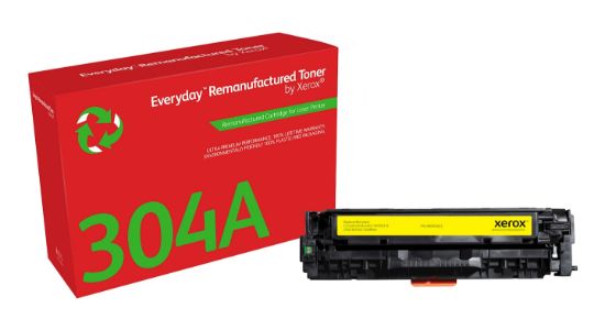 Image de Toner remanufacturé Jaune Everyday™ de Xerox compatible avec HP 304A (CC532A), Capacité standard (006R03823)