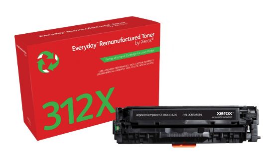 Image de Toner remanufacturé Noir Everyday™ de Xerox compatible avec HP 312X (CF380X), Grande capacité (006R03816)