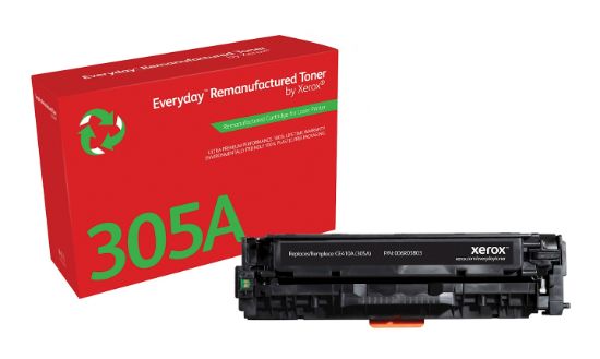 Image de Toner remanufacturé Noir Everyday™ de Xerox compatible avec HP 305A (CE410A), Capacité standard (006R03803)