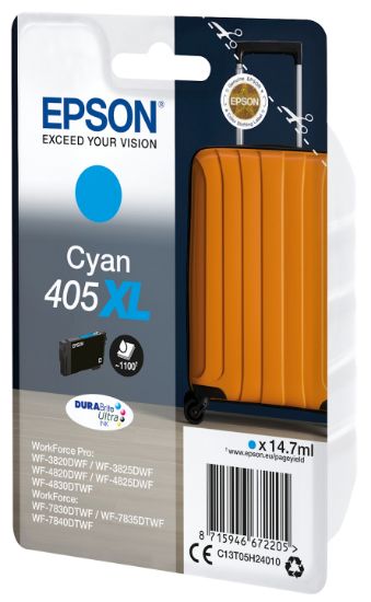 Image de Epson Singlepack Cyan 405XL DURABrite Ultra Ink (C13T05H24010)
