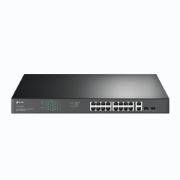 Image de TP-Link commutateur réseau Non-géré Gigabit Ethernet (10/100/1000) Connexion Ethernet, supportant l'alimentation via ce port (PoE) 1U Noir (TL-SG1218MP)